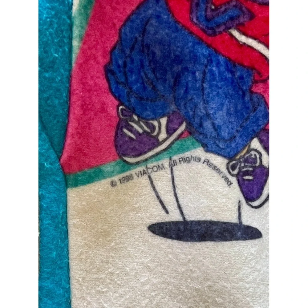 Vintage 1998 Rugrats Fleece Pajama Jumpsuit Romper Kids Size 6 Tommy Chuckie